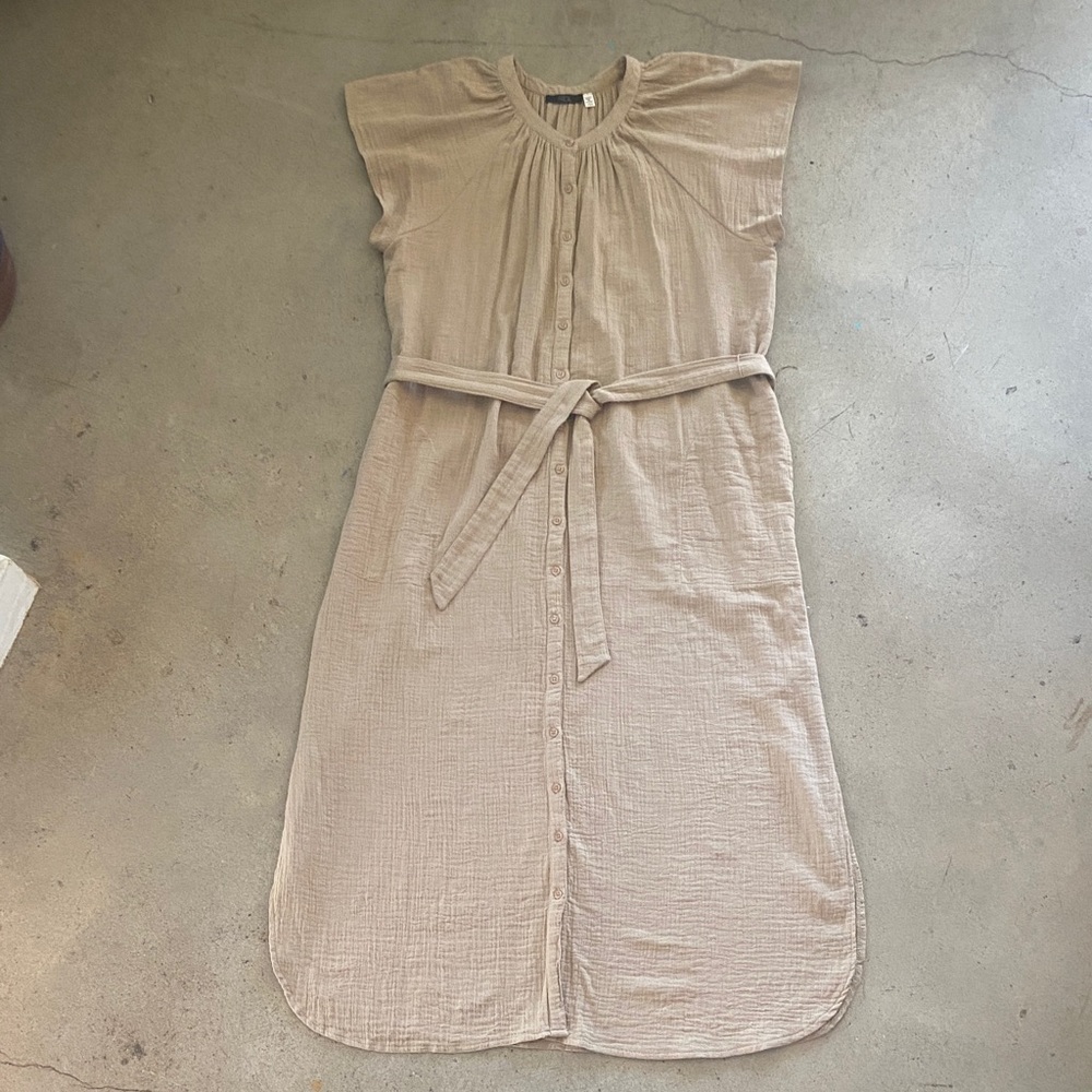 RDI Taupe Midi Dress with Belt
